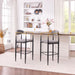 Upholstered Bar Stool With Ergonomic Design (Set of 2) Home Essentials