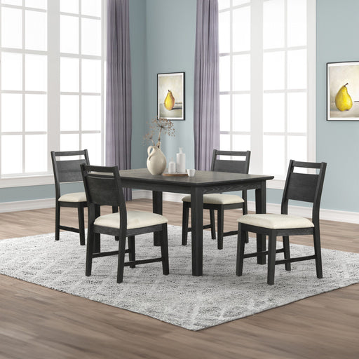 Sable Crest - 5 Piece Set (Rectangle Dining Table & 4 Chairs) - Black New Classic