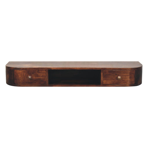 Lunar - Floating Console With 2 Drawer - Chestnut Artisan Furniture