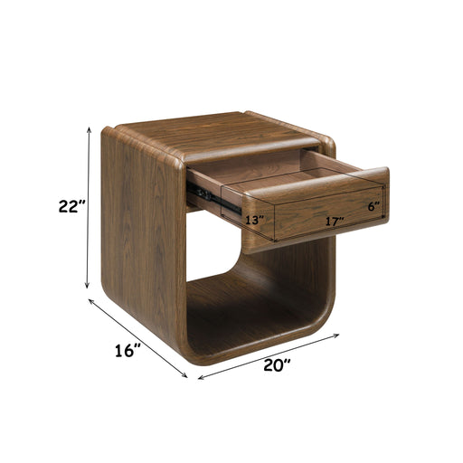 Lanza - End Table With Drawer - Dark Walnut Acme