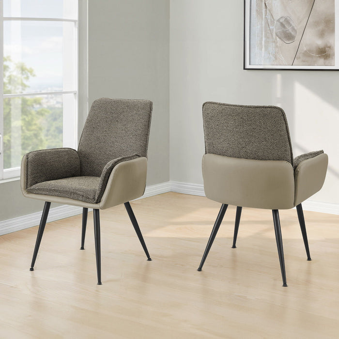Dining Chair For Kitchen (Set of 2) - Brown / Gray 8th Street