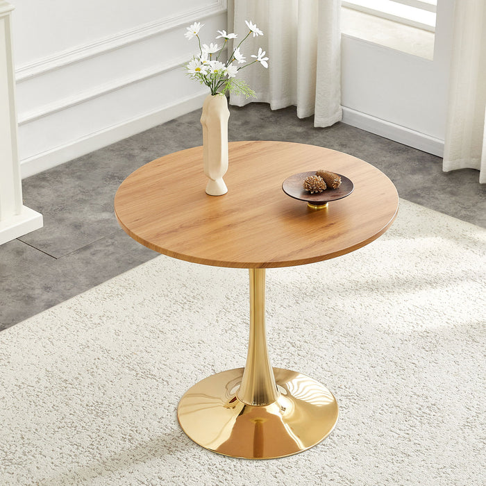 Round Dining Table With Thickened Top For Kitchen Home Essentials