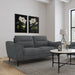 Oberle - Upholstered Sloped Track Arm Loveseat - Charcoal Furniture Max