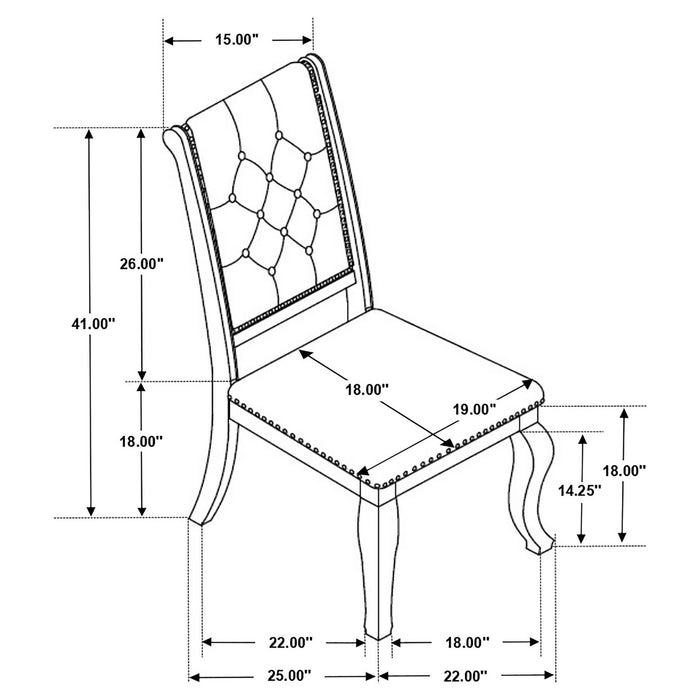 Fremont - Tufted Back Dining Chair (Set of 2) Furniture Max