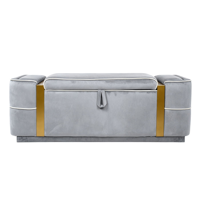 Storage Bench Upholstered Ottoman Bed End Bench With Lift Top Storage Hearth and Haven