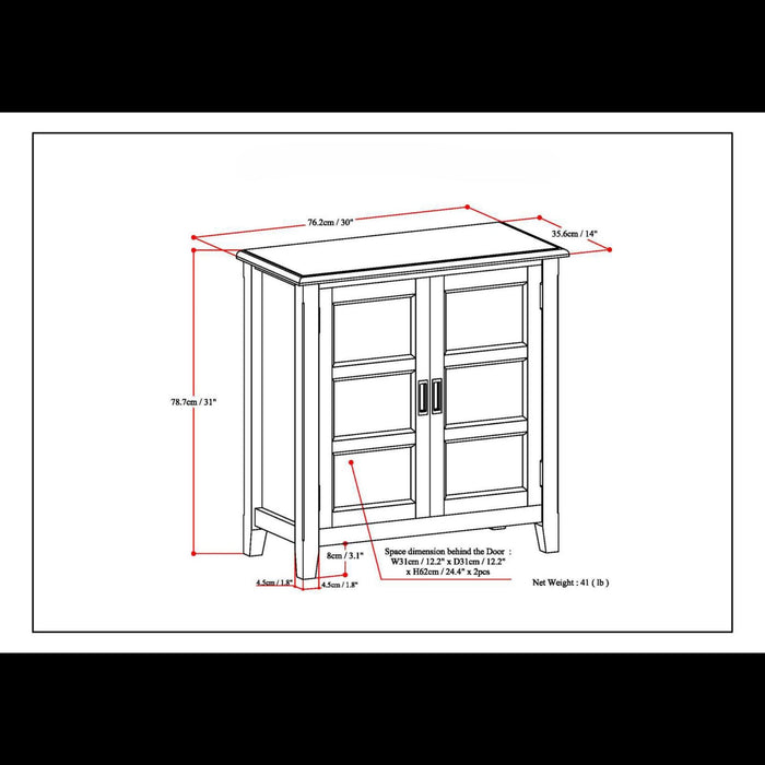 Burlington - Handcrafted Low Storage Cabinet Simpli-Home