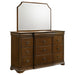 Leonide - 9 Drawer Dresser With Mirror - Cherry Furniture Max