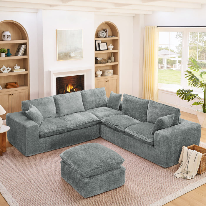Sectional Sofa With Moveable Ottoman Home Essentials