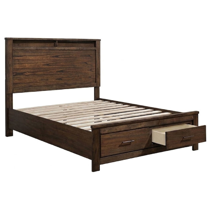 Eastern King Bed With Footboard Drawers Furniture - Oak Home Essentials