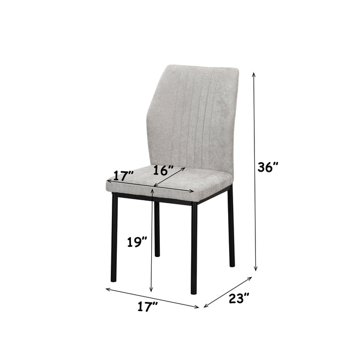 Leander - Side Chair (Set of 2) - Gray Acme