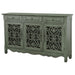 Naomi - 3 Drawer Scrollwork Accent Cabinet - Green Furniture Max