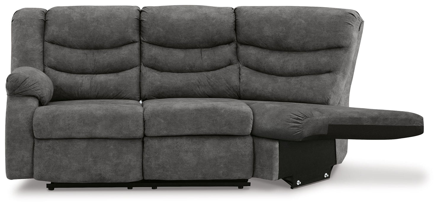 Partymate - Slate - Laf Reclining Loveseat