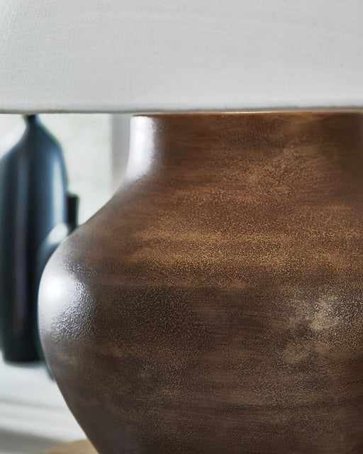 Whitham - Metal Table Lamp - Antique Copper Finish Signature Design by Ashley®
