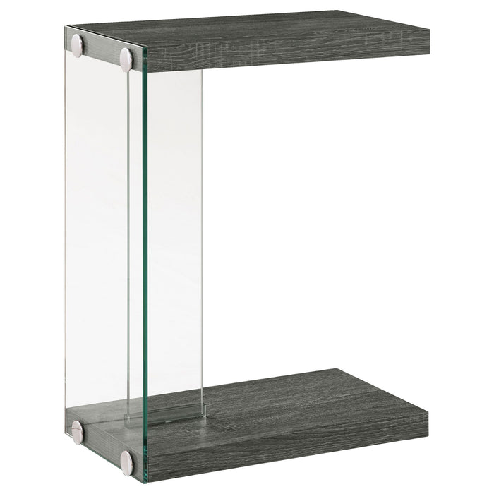 Sampson - C Shaped Side Table - Gray Furniture Max