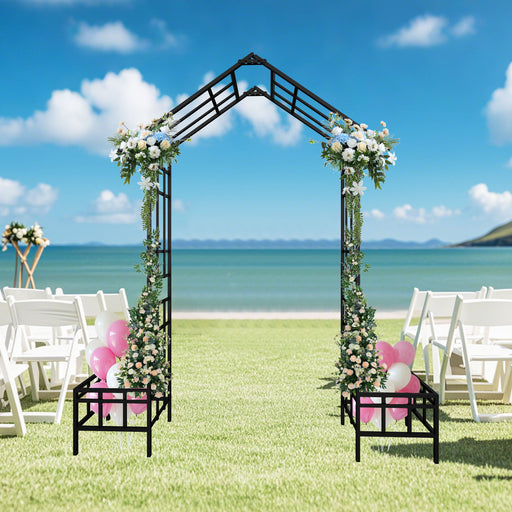 Garden Arch With Adjustable & Climbing Plants Support - Black Daily Nest