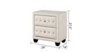 Sophia - 2 Drawer Upholstered Nightstand Matrix Furniture Group