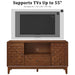 TV Stand With 3D Wood Texture - Brown Home Essentials