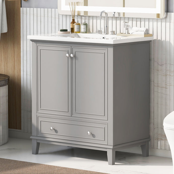 Modern Bathroom Vanity With Sink Combo, Doors And Drawer Hearth and Haven