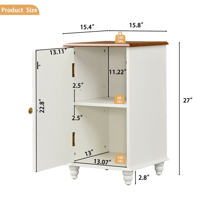 Floor Cabinet With Adjustable Shelf, Storage For Entryway Home Essentials
