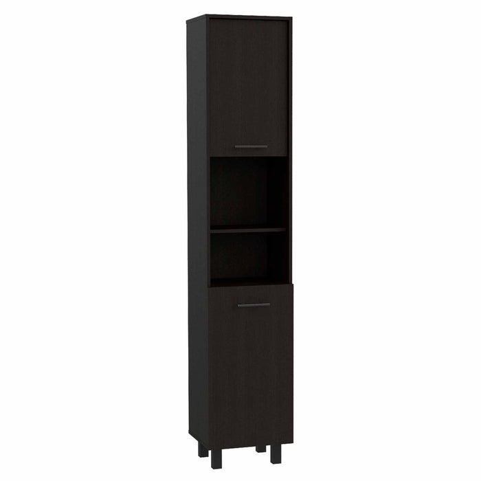 Modern Sleek And Tall Pantry Cabinet - Black