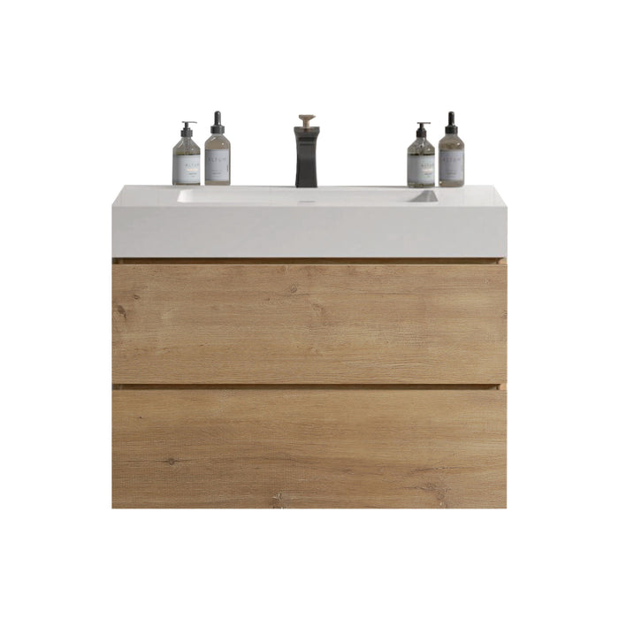 Alice - Bathroom Vanity With Sink, Large Storage Wall Mounted Floating Bathroom Vanity For Modern Bathroom Home Essentials