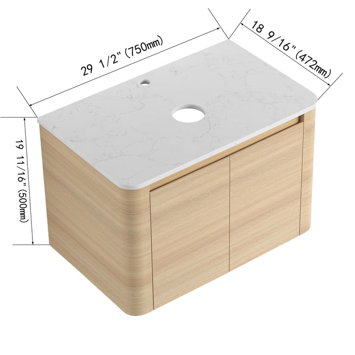 Wall Mounted Bathroom Vanity With Soft Close Door, Excluding Sink Home Essentials