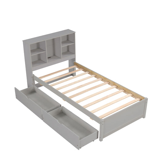 Bed Frame With Built In USB Port And 2 Drawers Home Essentials