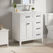 Bathroom Vanity With Sink, Freestanding Design, Soft Close Doors & Drawers - White Noble House