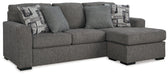 Gardiner - Sofa Chaise - Pewter Signature Design by Ashley®