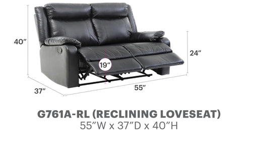 Stylish Reclining Loveseat For Two Glory Furniture