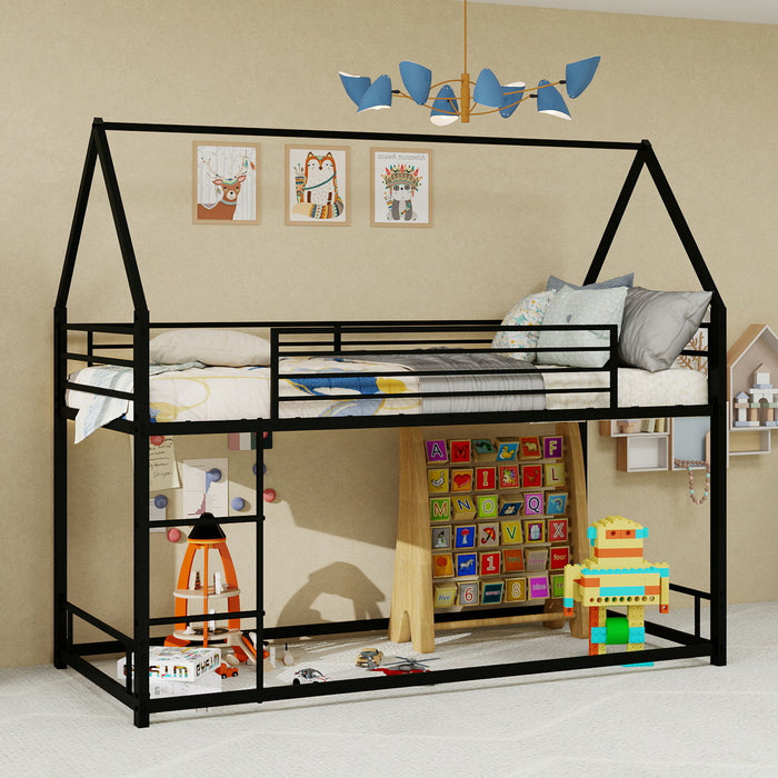 Bunk Bed With Safety Guardrails, No Box Spring Needed Home Essentials