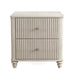 Fluted Nightstand With 3 Drawers Home Essentials