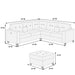 Sectional Set With Corner Wedge Ottoman USB Port Home Essentials