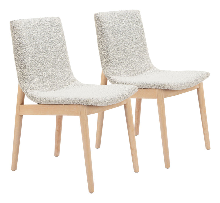 Raha - Dining Chair (Set of 2) - Gray / Whitewashed Zuo Modern