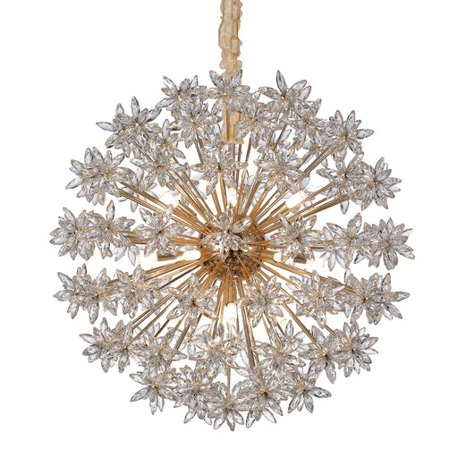 Michael Amini Lighting - Bouquet 18-Light Round Crystal Chandelier - Gold Michael Amini