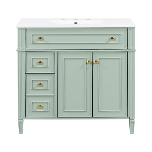 Bathroom Vanity With Sink, 3 Drawers & 2 Soft-Close Doors Hearth and Haven