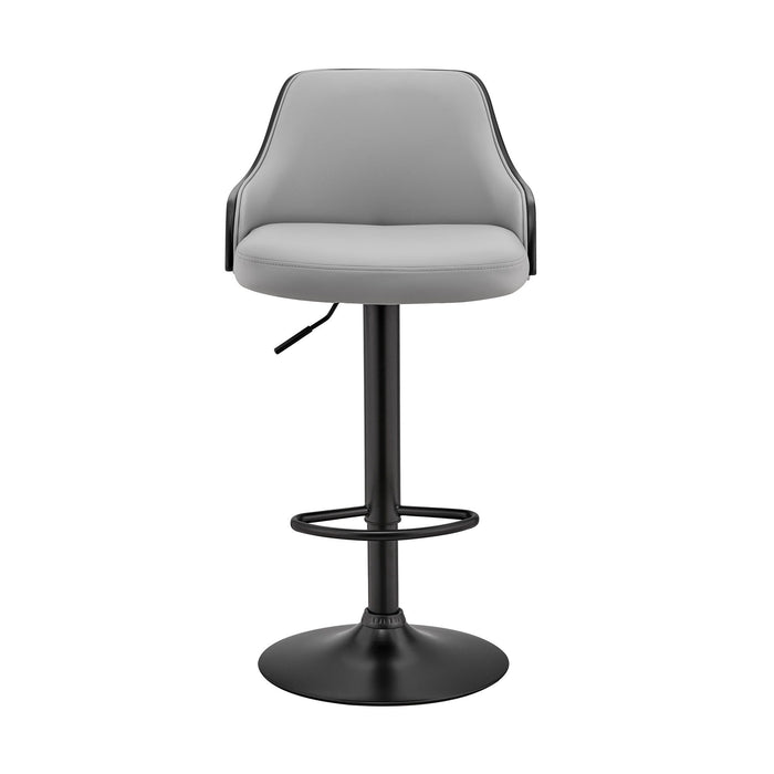 41" Swivel Adjustable Height Bar Chair - Gray / Black