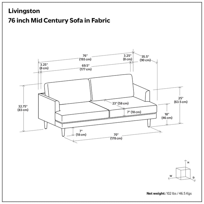 Livingston - Upholstered Sofa Simpli-Home