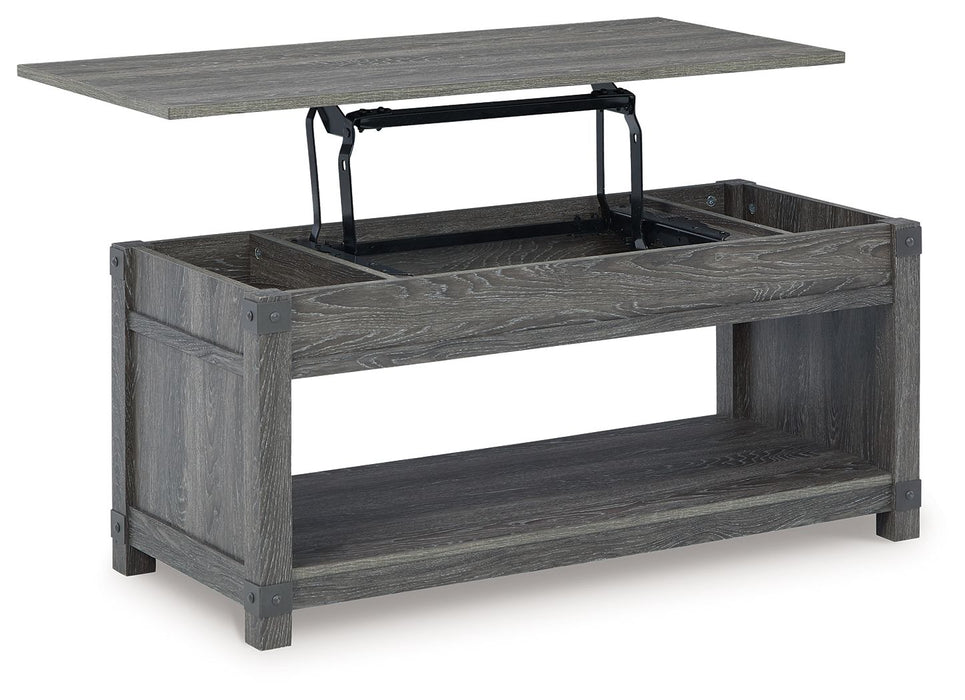 Freedan - Rect Lift Top Cocktail Table - Grayish Brown Signature Design by Ashley®