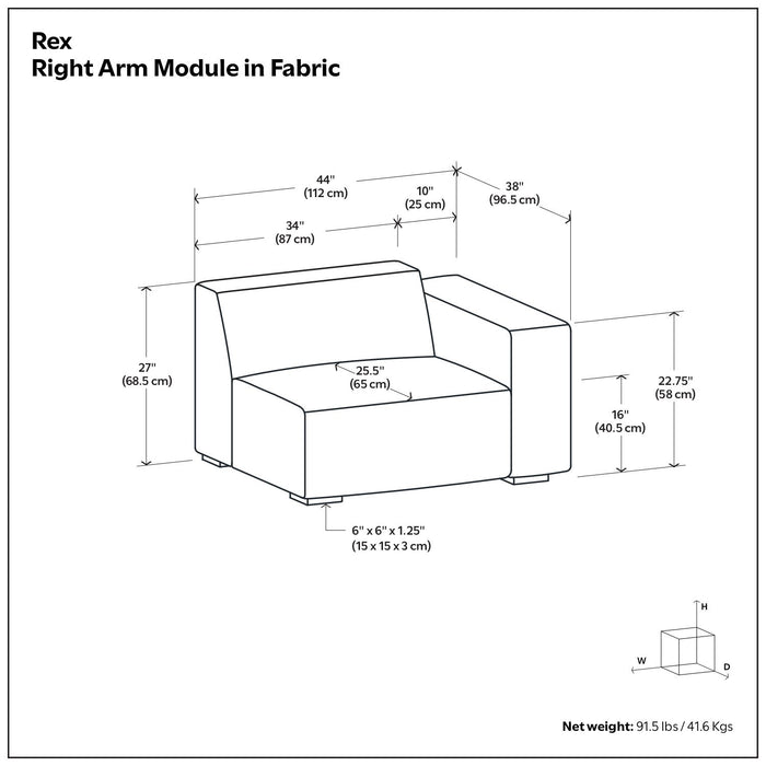Rex - Sofa Module Simpli-Home