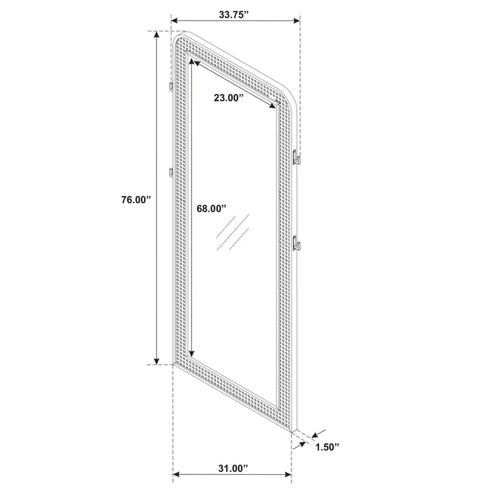 Benson - Standing Floor Mirror - Black Furniture Max