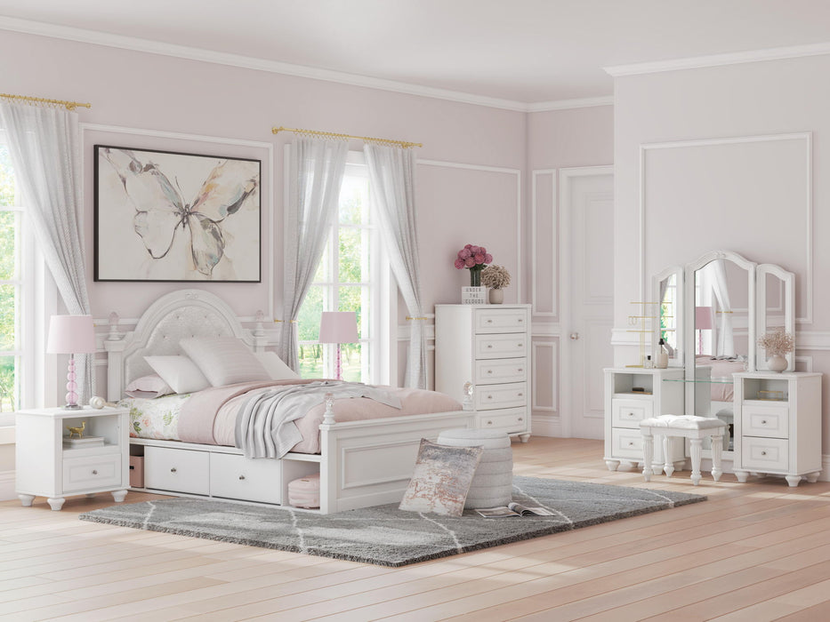 Kozlani - Vanity With Mirror - White Signature Design by Ashley®