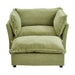 Modern Armchair Sofa With Movable Ottoman Hearth and Haven