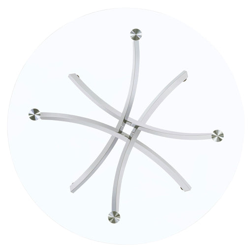 Declan - Round Top Dining Table - Chrome Furniture Max