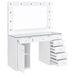 Fern - 7 Drawer Vanity Set With Mirror And Globe Lights Furniture Max