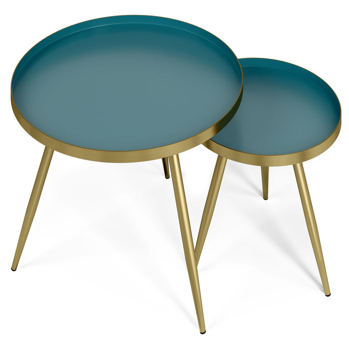 Weaton - 2 Piece Nesting Table - Teal