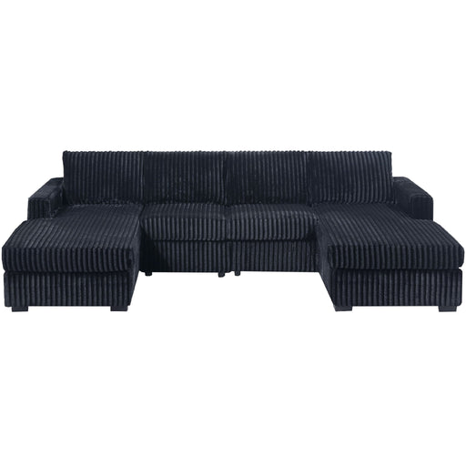 U-Shaped Sectional Set With Cushion Back Armless Chairs Right And Left Arm Chaise Home Essentials