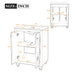 Bathroom Vanity With Ornate Elliptical Motif, Soft Close Hinges Hearth and Haven