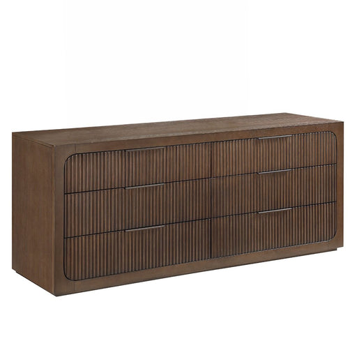 Leanna - Dresser With Wood Top - Brown Oak ACME