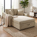 Modern Chaise Sofa With Hidden Storage For Living Room Hearth and Haven